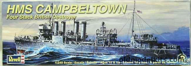 Revell 1/240 HMS Campbeltown Destroyer - From St. Nazaire Operation Chariot, 85-3016 plastic model kit